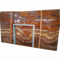 Bruin marmeren plaat kleurrijke natuurlijke Onyx steen